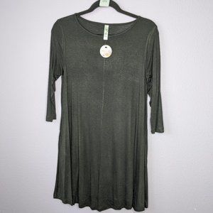 Solid Black Dress, Size Medium